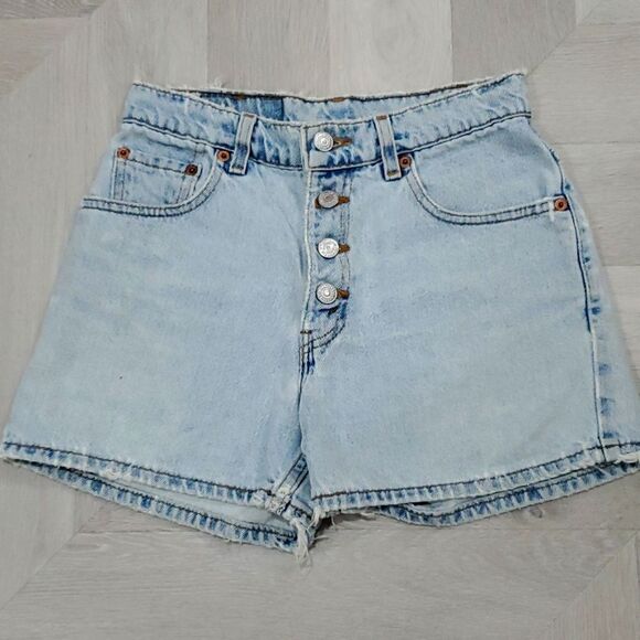 Levis button up,  Black Label, Denim Shorts, Size 5 Jr - Picture 1 of 6